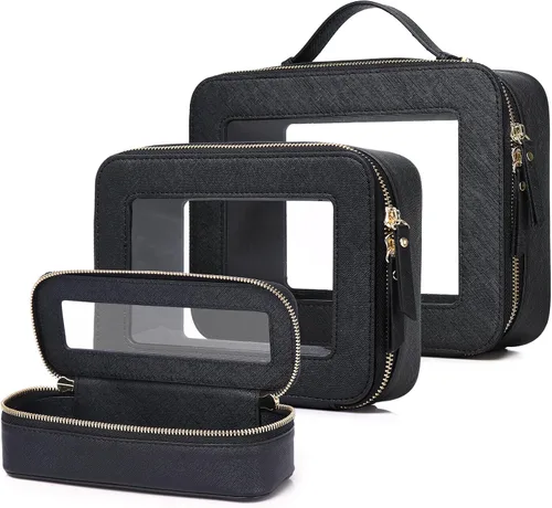 Vista 76 de Bolsa de maquillaje transparente (negro L)