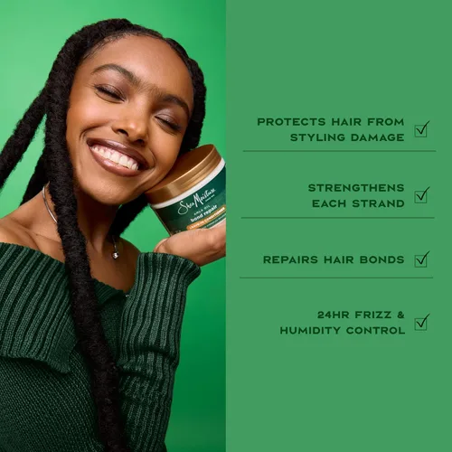 Vista 6 de Acondicionador Sin Enjuague Reparador de Enlaces Shea Moisture con Aceite de Amla Protege Contra el Daño y Fortalece los Enlaces del Cabello