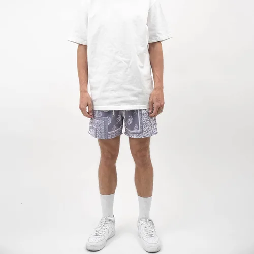 Vista 3 de DIOTSR Pantalones cortos de malla de cachemira para hombre, pantalones cortos casuales con gráficos retro, pantalones cortos atléticos para correr