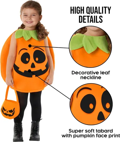 Vista 3 de Morph - Disfraz de calabaza para niños pequeños, disfraz de calabaza para Halloween, disfraz de calabaza para niños pequeños, disfraz de calabaza