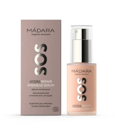 Vista 10 de Madara SOS Hydra Recharge - Crema hidratante facial de 1.7 fl oz, ácido hialurónico + peonía del norte + semilla de linaza, crema hidratante de día