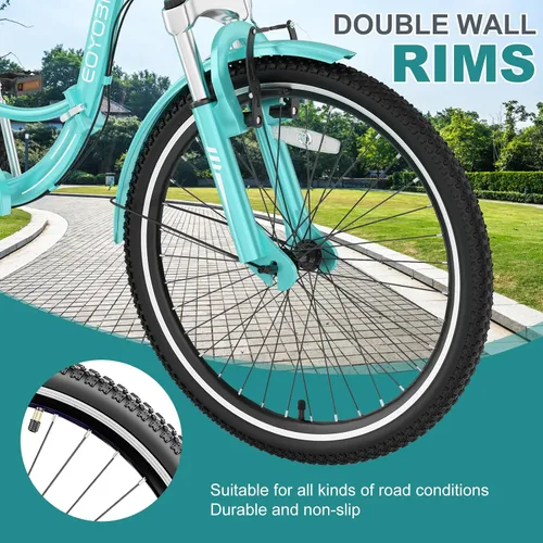 Vista 4 de MOPHOTO Triciclo plegable para adultos, 7 velocidades, 20/24/26 pulgadas, bicicleta de 3 ruedas para personas mayores, mujeres y hombres, bicicleta