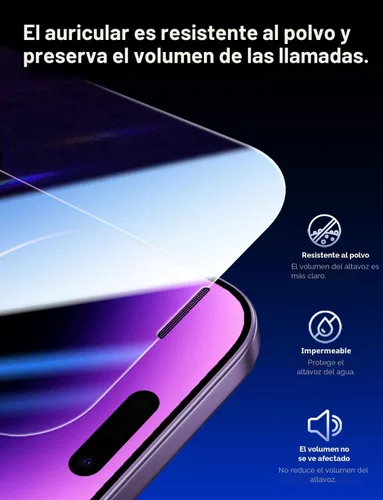 Vista 6 de MAGIC JOHN Paquete de 2 protectores de pantalla de vidrio templado para iPhone 14 Pro Max de 6.7 pulgadas, instalación con eliminación automática