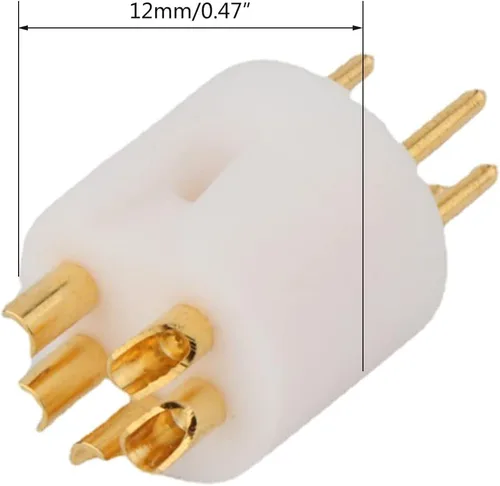 Vista 3 de Tocadiscos Tonearm 5 Pin macho DIN Conector de cobre puro macho DIN chapado en oro para REGA Linn ROKSAN macho 5 Pin conector