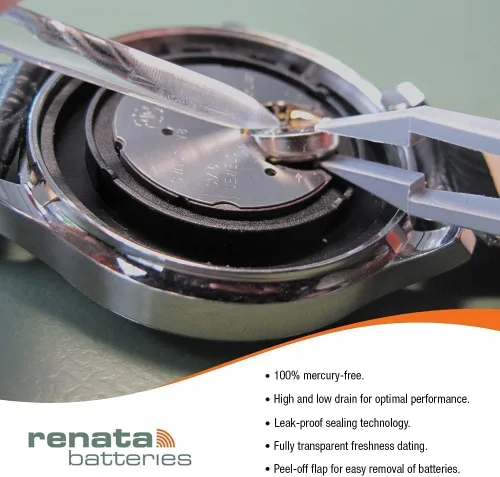 Vista 6 de Batería de reloj de 1.55 voltios 394 reemplaza SR936SW