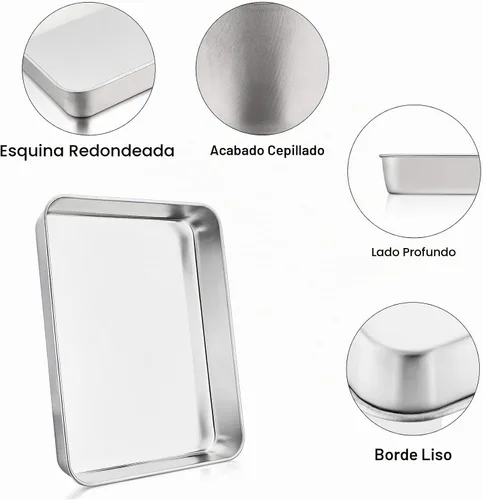 Vista 3 de P&P CHEF Sartén para lasaña, bandeja para hornear de hoja de acero