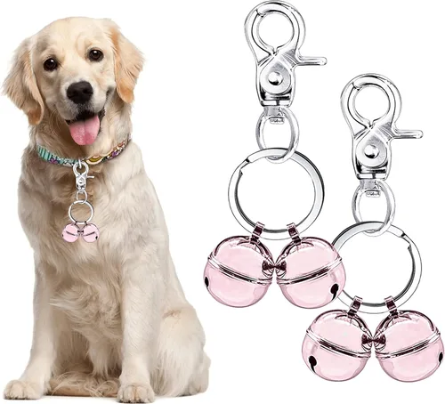 Vista 7 de Cat & Dog Collar Bell, Pack of 2, Extra Loud Dog Bell for Pet Tracking & Saving Wildlife, Birds, Durable Iron Split Ring & Lobster Bell Clip