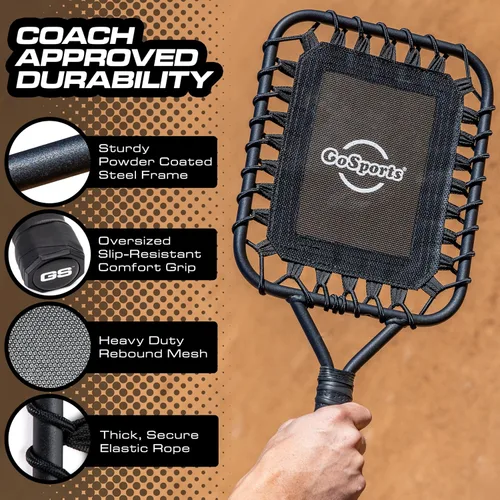 Vista 3 de Raqueta de béisbol GoSports Fungo para bolas voladoras, rodados y líneas rectas - Equipo de entrenamiento de béisbol y softbol para entrenadores