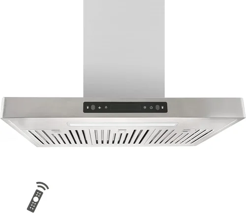 Vista 12 de Vesta Amsterdam - Campana extractora de acero inoxidable de 800 CFM de 36 pulgadas con potente motor, control táctil/gestos, ventilación superior
