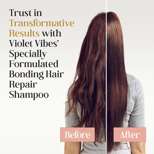 Vista 6 de Violet Vibes Bonding Champú reparador del cabello Fórmula avanzada de unión para fuerza y salud diaria del cabello Restaurador y nutritivo