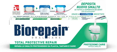 Vista 2 de Biorepair: Pasta de dientes "Total Protective Repair" con microRepair * Tubo de 2.5 onzas líquidas (75ml) * [Importación italiana]
