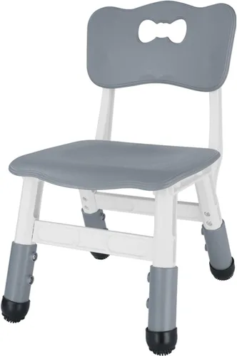 Vista 12 de FUNLIO Silla ajustable para niños (2 unidades), sillas de 3 niveles de altura ajustable para niños de 3 a 8 años, silla infantil resistente con Negro