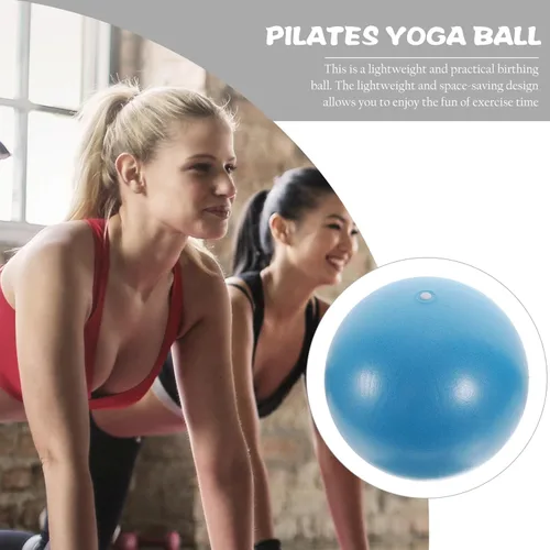 Vista 5 de iplusmile Pelota de ejercicio pequeña de Pilates de 9 pulgadas, pelota de entrenamiento para el hogar, fitness, yoga, terapia física con superficie