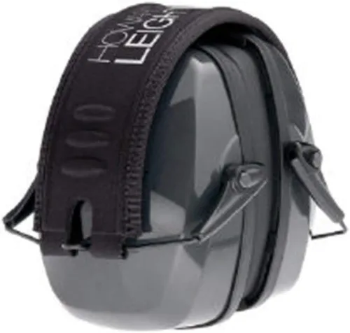 Vista 3 de Howard Leight de Honeywell Leightning L2F Orejeras plegables delgadas para tiro electrónico (R-01525) Negro/Gris Grande