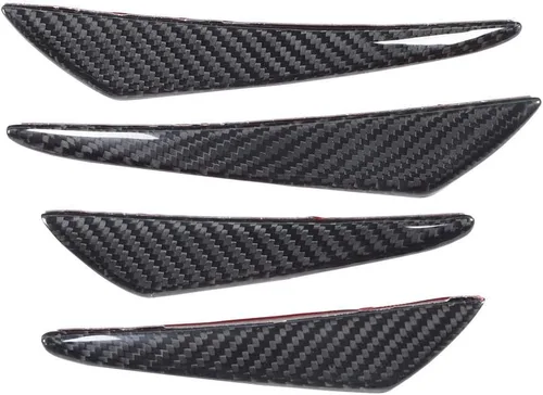 Vista 7 de KIMISS Canards de parachoques, 4 unids/set universal de fibra de carbono parachoques canards alerón de labios suelto