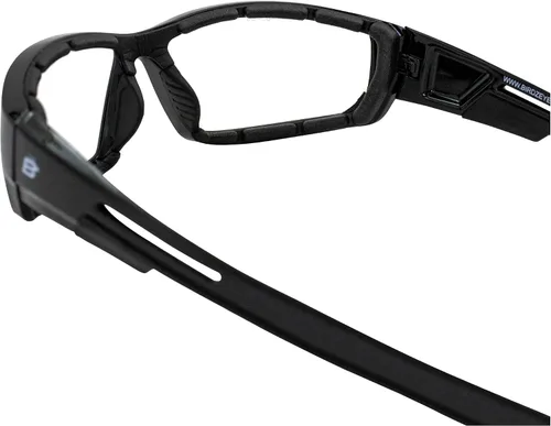 Vista 5 de Gafas de sol Swoop antiniebla acolchadas para motocicleta, marco negro con lente amarilla
