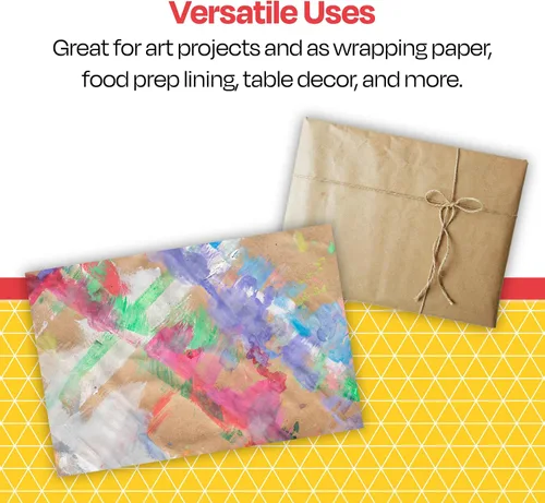 Vista 6 de School Smart Rollo de papel kraft de carnicero, 50 libras, 24 pulgadas x 1000 pies, marrón