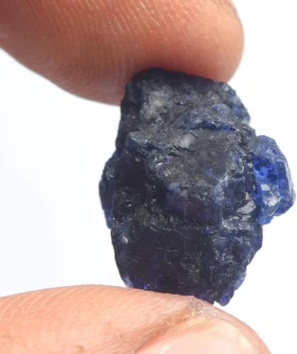Vista 2 de GEMHUB Zafiro rugoso suelto 11.00 ct Piedra curativa de zafiro azul natural, zafiro en bruto para la fabricación de joyas, Gema, azul