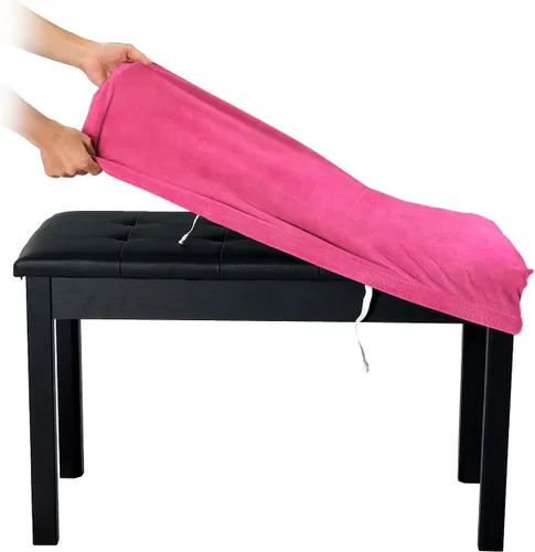 Vista 17 de SINOSSO Funda de terciopelo suave para banco de piano para 2 personas, (27.5"- 36.5") L x (12"- 16") A rectángulo elástico lavable funda protectora