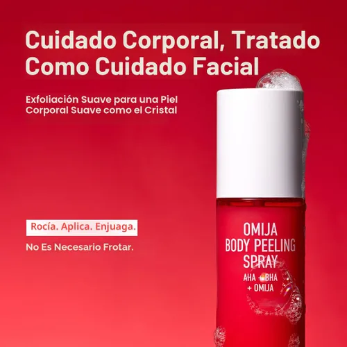 Vista 2 de PARNELL AHA Omija Spray de cerámica para exfoliantes corporales – AHA BHA PHA Exfoliante corporal para queratosis pilaris, piernas de fresa, manchas