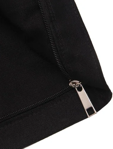 Vista 4 de Bolsa de lona 100% algodón resistente con cremallera para playa y hombro con bolsillo exterior, paquete de 2
