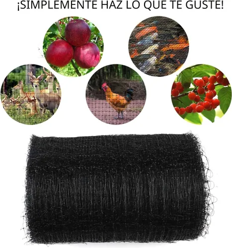 Vista 6 de Feitore - Red de malla para ciervos, 7 x 100 pies, red de protección anti pájaros, red de jardín reutilizable, protección para plantas, árboles