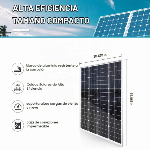 Vista 7 de Kit de sistema solar para el hogar de 480 W con 4 paneles solares monocristalinos de 120 W y 1000 W MPPT Solar Grid Tie Power Inverter Kit de 480 W
