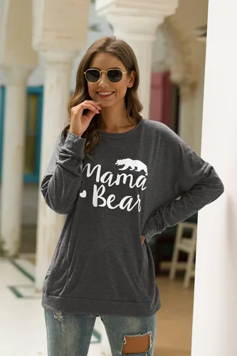 Vista 2 de JEYMMI Camisa de manga larga para mujer, estilo casual, para otoño, 2023, para mamá y mamá