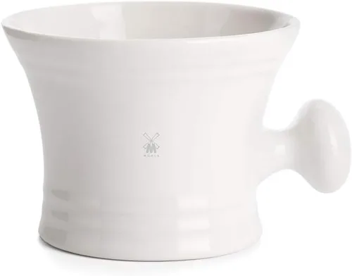 Vista 2 de MÜHLE Tazón y taza de afeitar de porcelana negra para jabón y crema de Negro