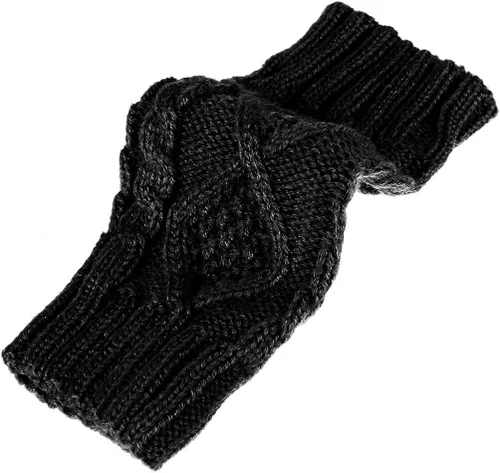 Vista 4 de NOVAWO Calentadores de brazo de invierno para mujer, guantes cálidos sin dedos, ganchillo de mano