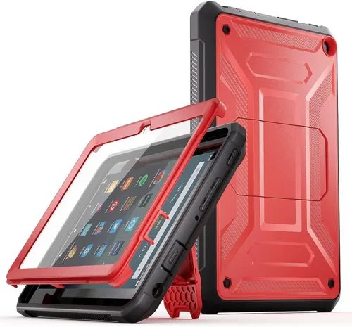 Vista 10 de Funda para tablet Amazon Fire HD 10 y Fire HD 10 Kids Pro (solo 13ª generación, versión 2023), DJ&RPPQ con protección completa, resistente