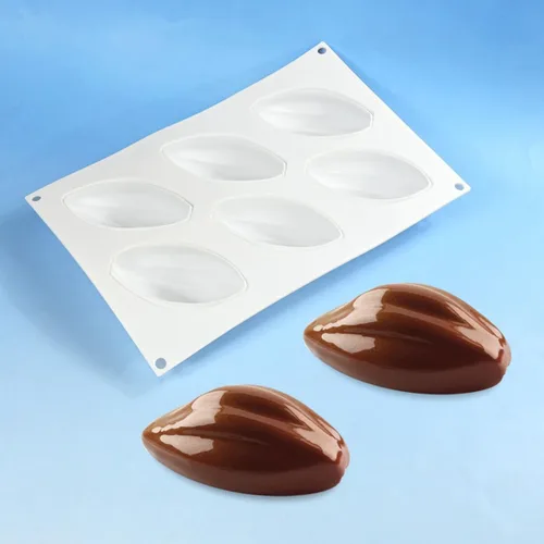 Vista 5 de Moldes de silicona para chocolate para hornear, diseño de bayas occa de 6 cavidades, antiadherentes y flexibles, perfectos para chocolate, dulces
