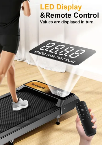 Vista 2 de Walking Treadmill Pad with Incline, Walking 2.5HP for Home and Office, 265Lbs Weight Capacity, Treadmill with APP & Remote Control, LED Display