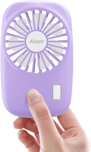 Vista 11 de Aluan Miniventilador de mano, potente, pequeño, personal, portátil, velocidad ajustable, USB, recargable, ventilador de pestañas para niños, niñas