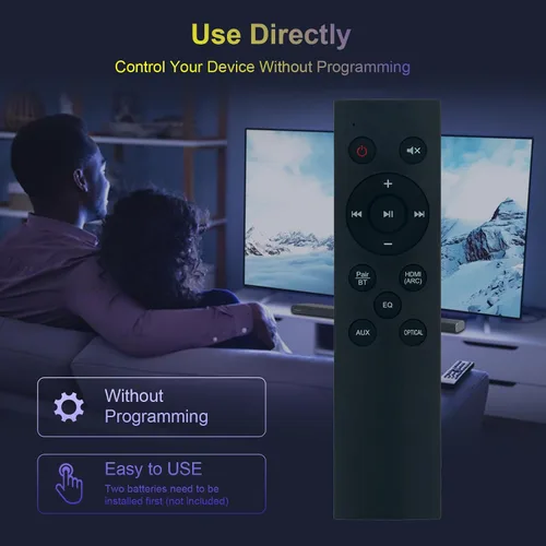 Vista 4 de Reemplazar el control remoto compatible con el altavoz de barra de sonido Philips serie 5000 TAB5305 TAB5305/12 TAB5305/37 TAB5305/98 TAB5105/10