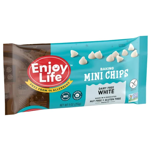 Vista 3 de Enjoy Life Mini chips de chocolate blanco para hornear, bolsa de 9 onzas