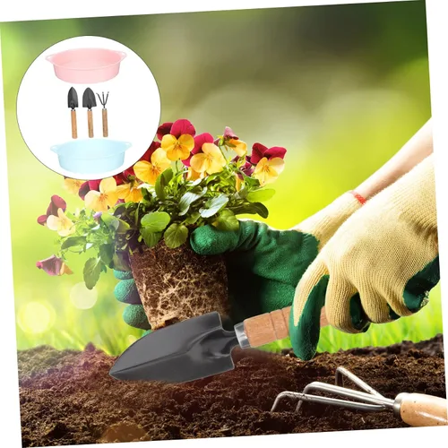 Vista 4 de HANABASS Gardening Screen Set 5pcs Soil Sieves Rake Trowels Planting Shovels Hand Tools for Use