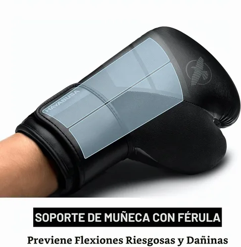 Vista 3 de Guantes de boxeo Hayabusa S4 para niños y niñas Negro