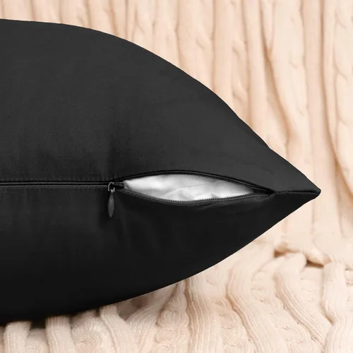 Vista 7 de Coddsmz Paquete de 4 fundas decorativas de 100% algodón para cojín cuadrado, funda de almohada de color liso para bricolaje, para sofá y dormitorio