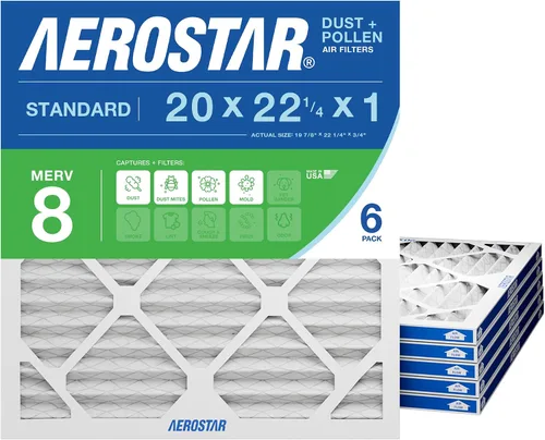 Vista 11 de Aerostar Multi - Filtro de aire de 1 pulgada para aire acondicionado y horno, Blanco Filtro de CA y HVAC, tamaño real (19 7/8 x 22 1/4 x 3/4), MPR