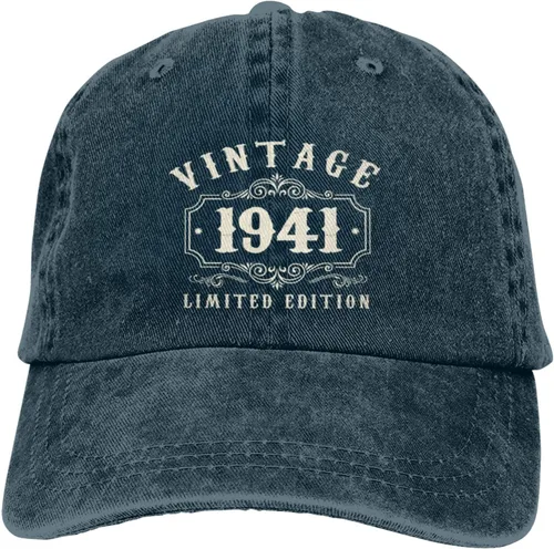 Vista 9 de Sombrero vintage 1941 edición limitada gorra de béisbol negro mujeres hombres papá sombrero golf vaquero sombrero camionero sombrero pesca sombrero