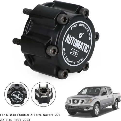 Vista 3 de Bloqueo de cubo de rueda de funcionamiento libre 28 estrías compatible con Nissan Frontier X-Terra Navara D22 2.4 3.3L 1998-2003#