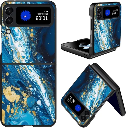 Vista 36 de Diseñada para Samsung Galaxy Z Flip 4 5G, funda rígida para teléfono de PC, a prueba de golpes y caídas, patrones de moda para una protección Gatos