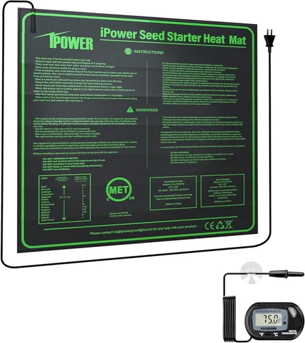 Vista 16 de iPower Alfombrilla térmica duradera e impermeable para plántulas, almohadilla hidropónica cálida para un inicio eficiente de semillas, uso