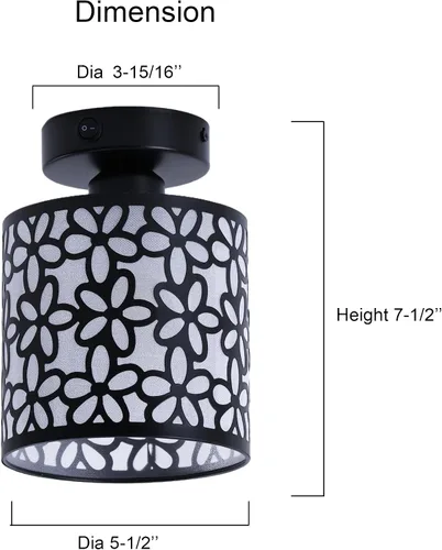 Vista 8 de Lámpara Colgante para Comedor de RV, Incluye 1 Bombilla LED Reemplazable, Luz Interior de 12V para RV con Interruptor, Forma de Flor Enrrollada
