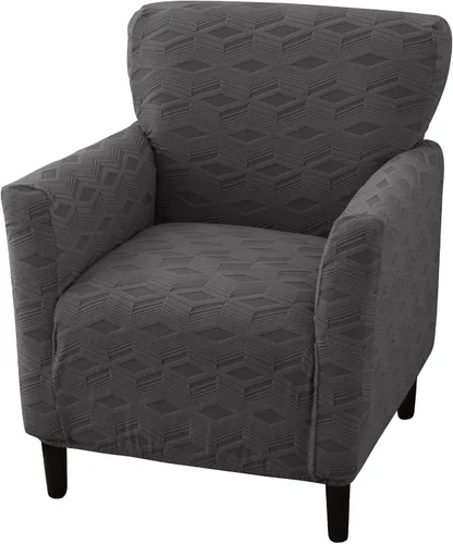 Vista 15 de LiveGo Fundas elásticas para sillón de banquete, funda de jacquard suave con brazos, fundas para sillón, protector de muebles, lavable a máquina
