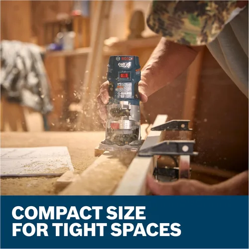 Vista 3 de BOSCH PR20EVS Colt - Router de palma de velocidad variable de 1.0 HP - Motor de 5.6 amperios, arranque suave, circuito de respuesta constante