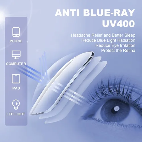 Vista 4 de Reading Glasses for Women-Fashion 5 Pack Blue Light Blocking Readers with Spring Hinge Computer Eyeglasses