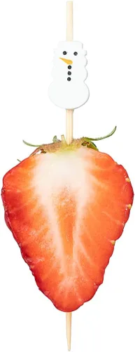 Vista 35 de Restaurantware Brochetas de bambú de 6 pulgadas, 1000 palillos de alimentos desechables, hamburguesas integradas, dibujos animados, sostenibles