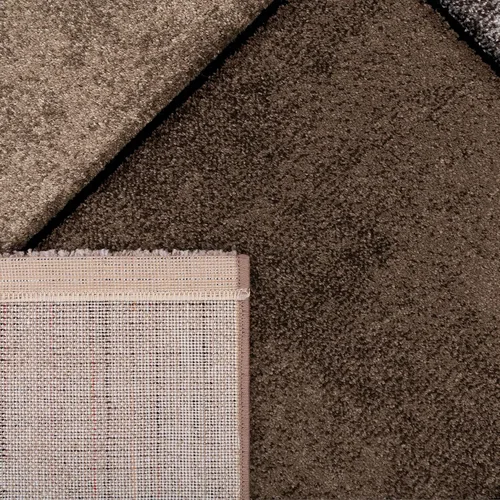 Vista 4 de Paco Home Alfombra de área con patrón geométrico moderno en marrón beige, tamaño: 2' x 3'7